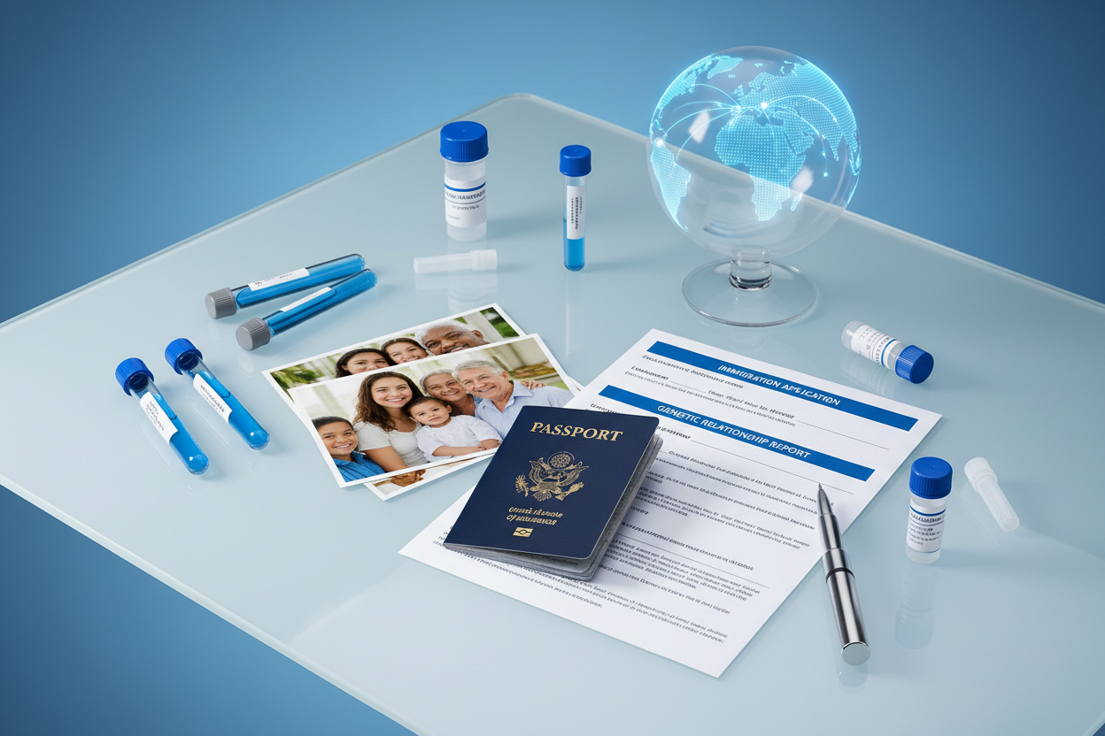 recreate immigration DNA testing without the dna strand and cotton buds